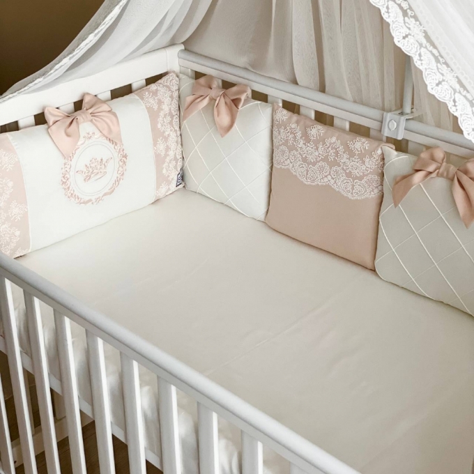 Set lenjerie Patut Copii Bebe 8 piese Classic Ivory (19)